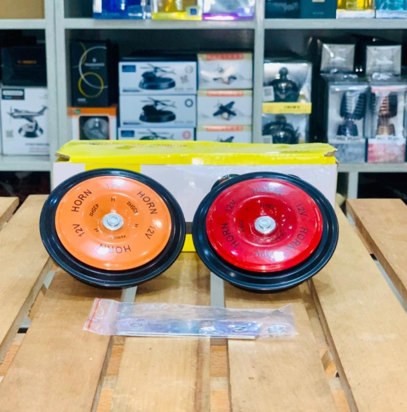 High Output Disk Horn 12V Universal Fit Strong Disk Horn Plastic & Aluminum Electric Horn