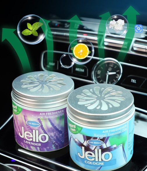 JELLO CAR AIR FRESHNER MULTIPLE SCENTS 220 g LONG LASTING HIGH QUALITY.