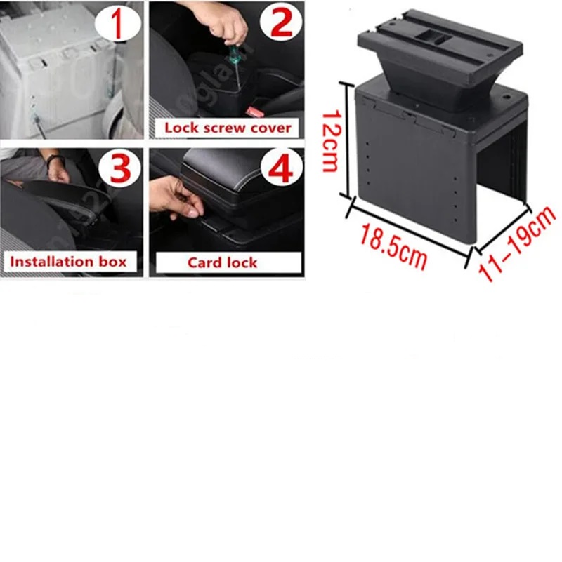 Car Arm Rest Console Sliding Design Universal Fitting 