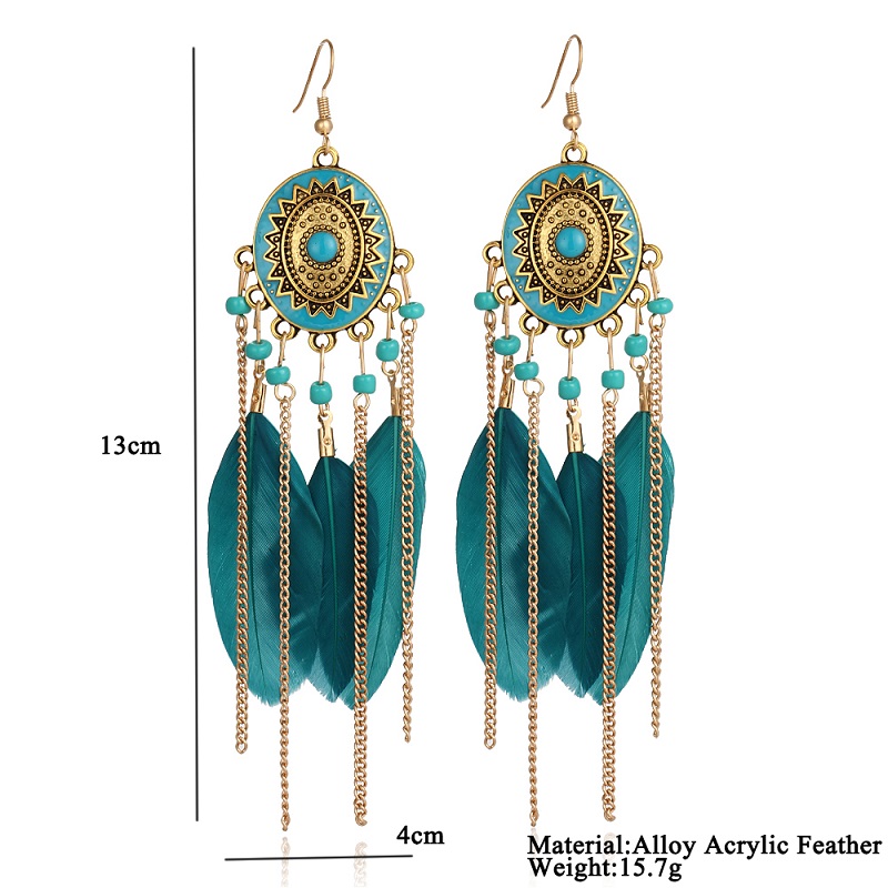 Bohemia Vintage Women Earrings Tassel Bead