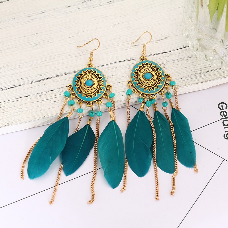 Bohemia Vintage Women Earrings Tassel Bead