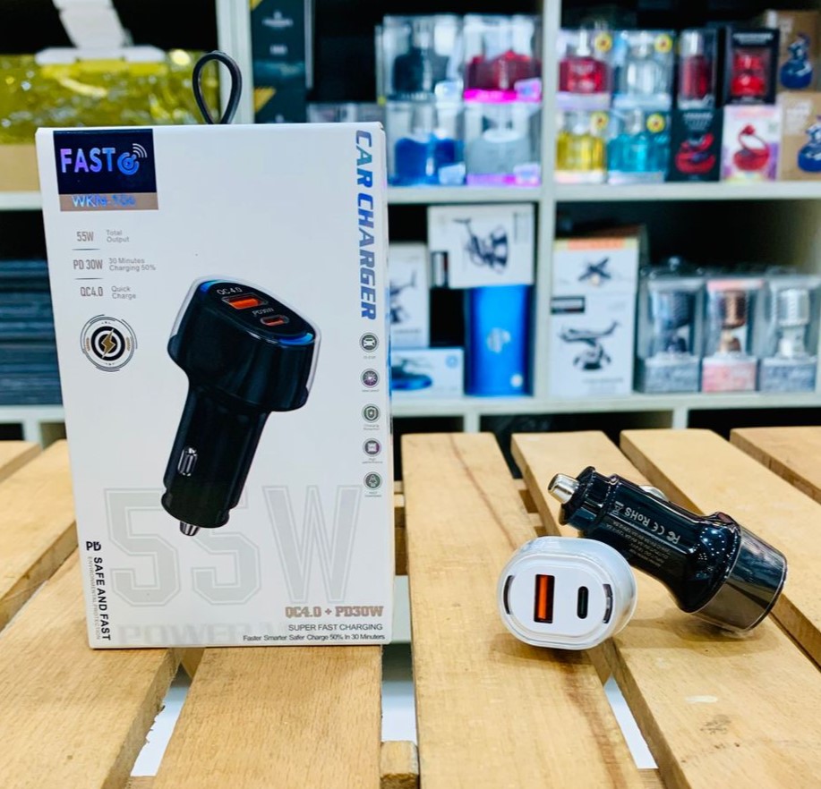 PD30W USB C Car Charger Fast Charging 38W Dual Port Multifunction