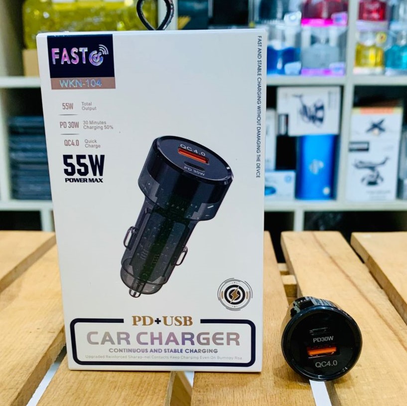 55W PD USB Car Charger QC 3.0 Fast Charging PD Phone Charger