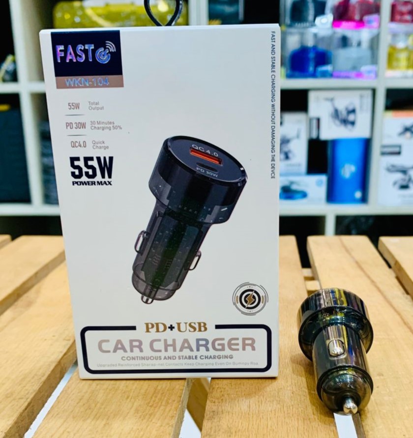 55W PD USB Car Charger QC 3.0 Fast Charging PD Phone Charger