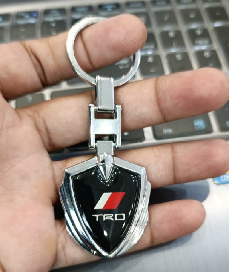 1Pc Car Keychain Metal Key Rings For TRD