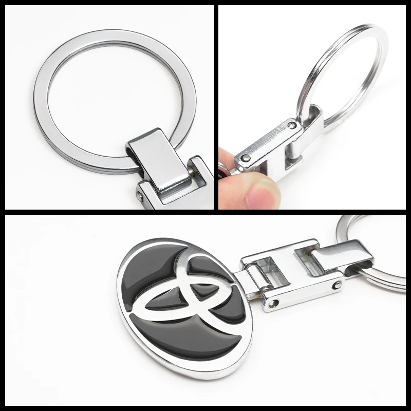 1Pc Car Keychain Metal Key Rings For Toyota