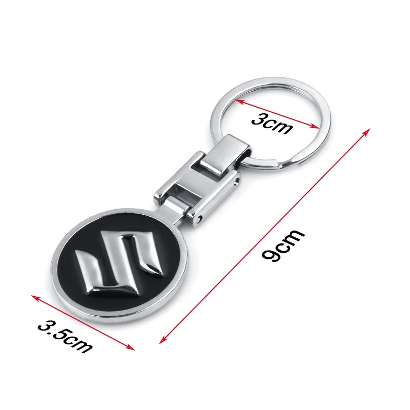 1Pc Car Keychain Metal Key Rings For Suzuki
