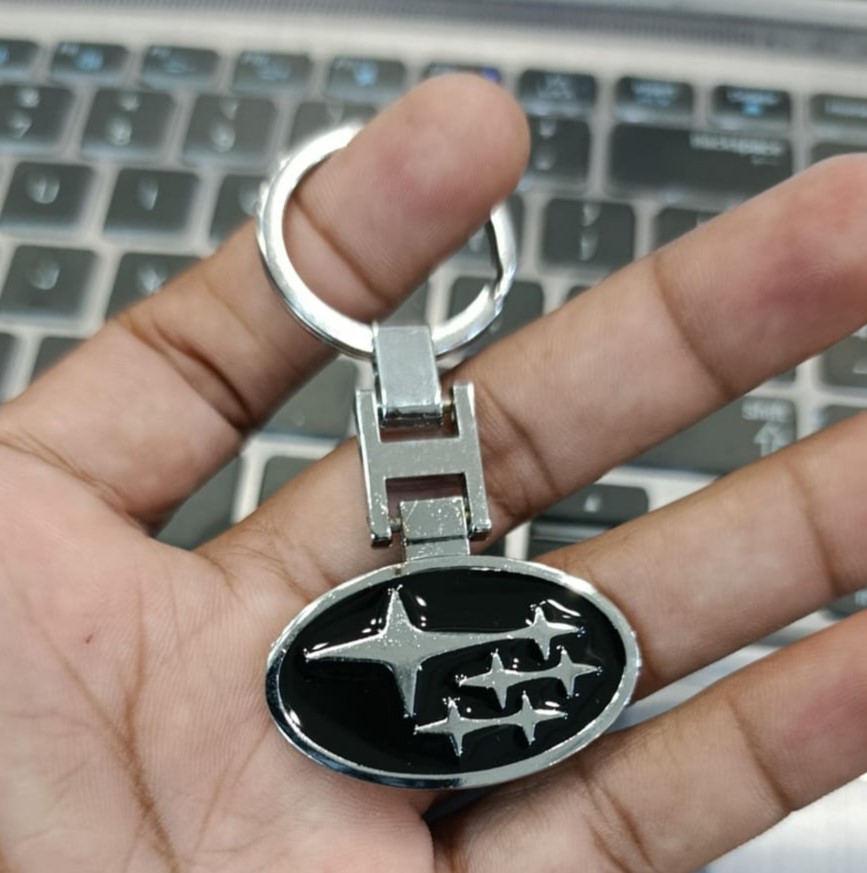 1Pc Car Keychain Metal Key Rings For Subaru