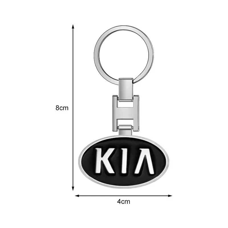 1Pc Car Keychain Metal Key Rings For KIA