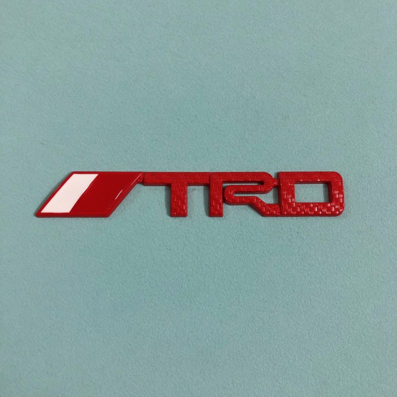 3D Metal TRD Logo Red Carbon