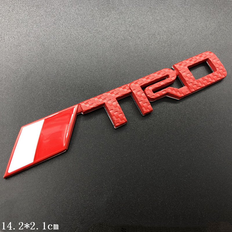 3D Metal TRD Logo Red Carbon