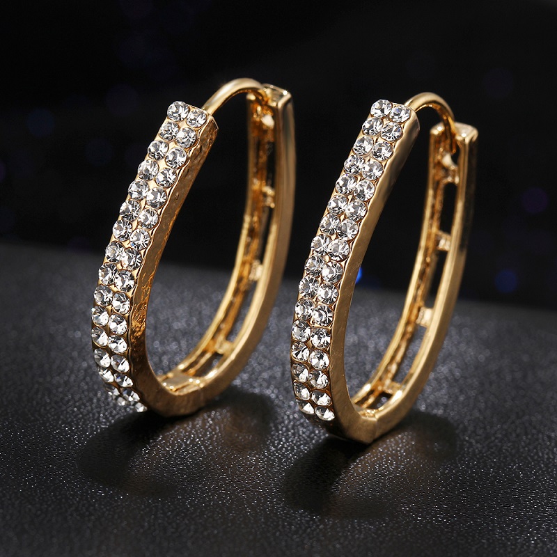 Zircon Crystal Stud Earrings for Women Ear Jewelry