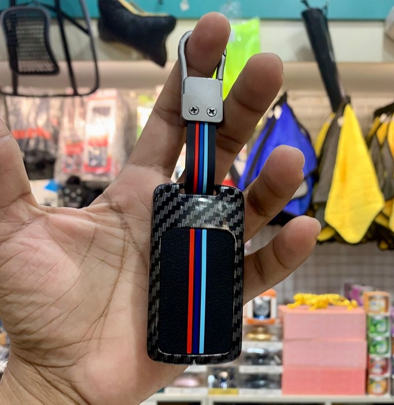 Toyota Landcruiser Prado FJ150 Key Cover With Metal Shell Carbon