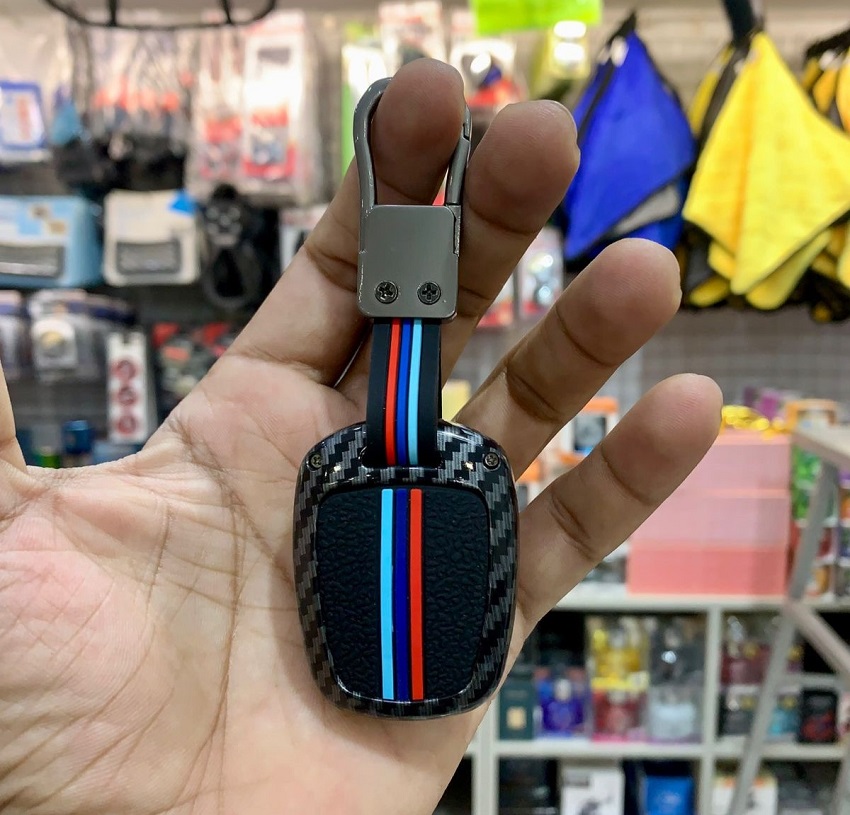 Corolla Key Cover With Metal Shell 4 Button Carbon