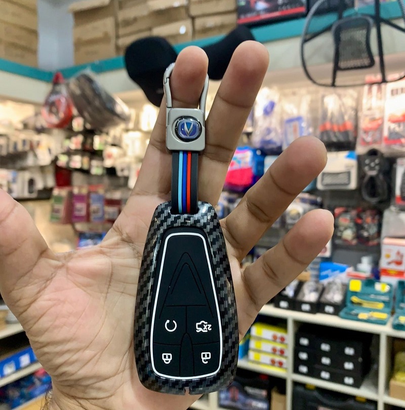 Changan Oshan X7 2022 Key Cover With Metal Shell Carbon