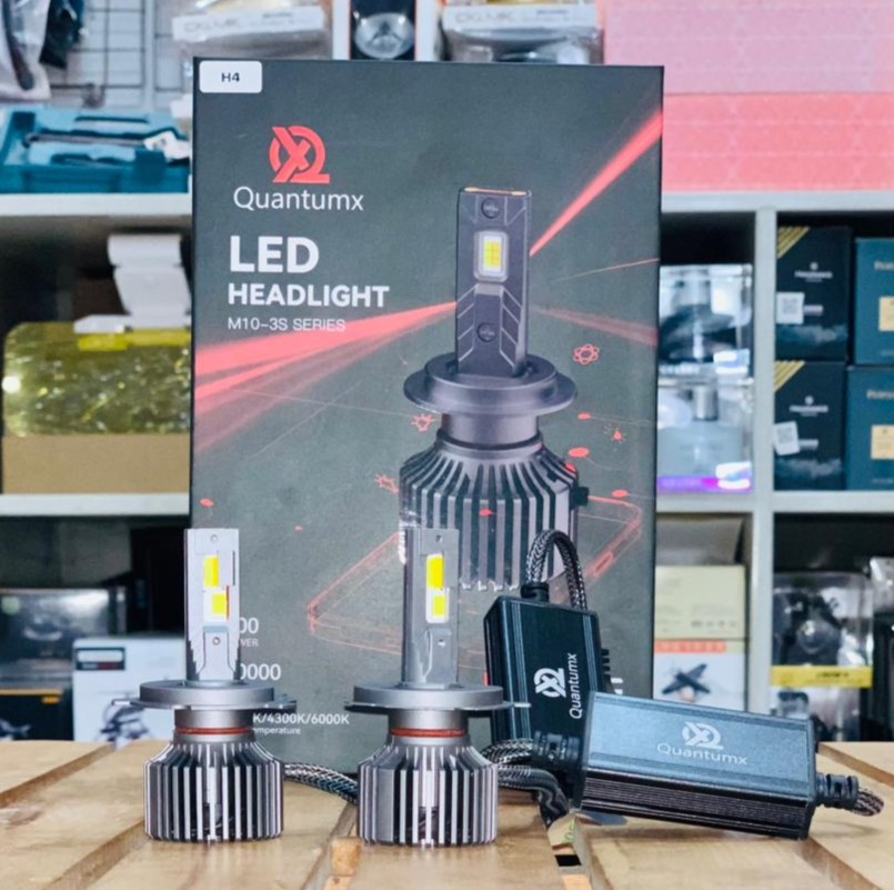 2 Pcs Quantumx LED Headlight 70000 Luminous Multi Colour App Control H4 Head lamp 700W 