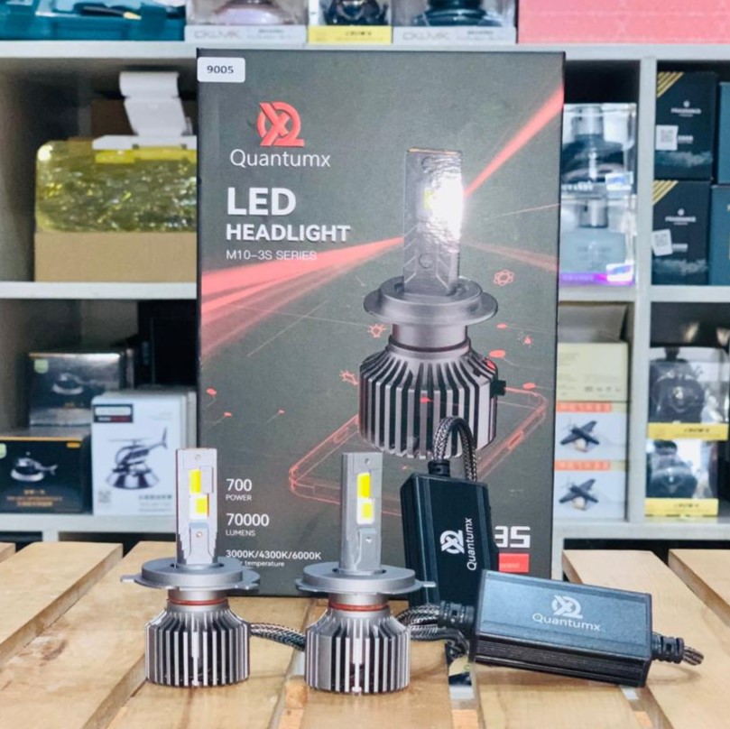 2 Pcs Quantumx LED Headlight 70000 Luminous Multi Colour App Control 9005 Head lamp 700W 