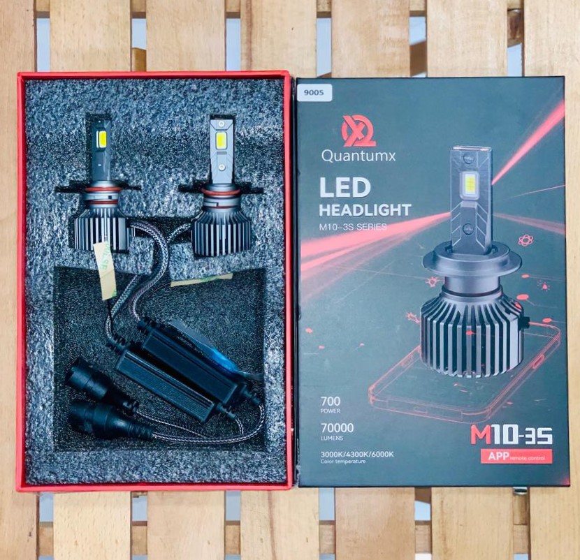 2 Pcs Quantumx LED Headlight 70000 Luminous Multi Colour App Control 9005 Head lamp 700W 