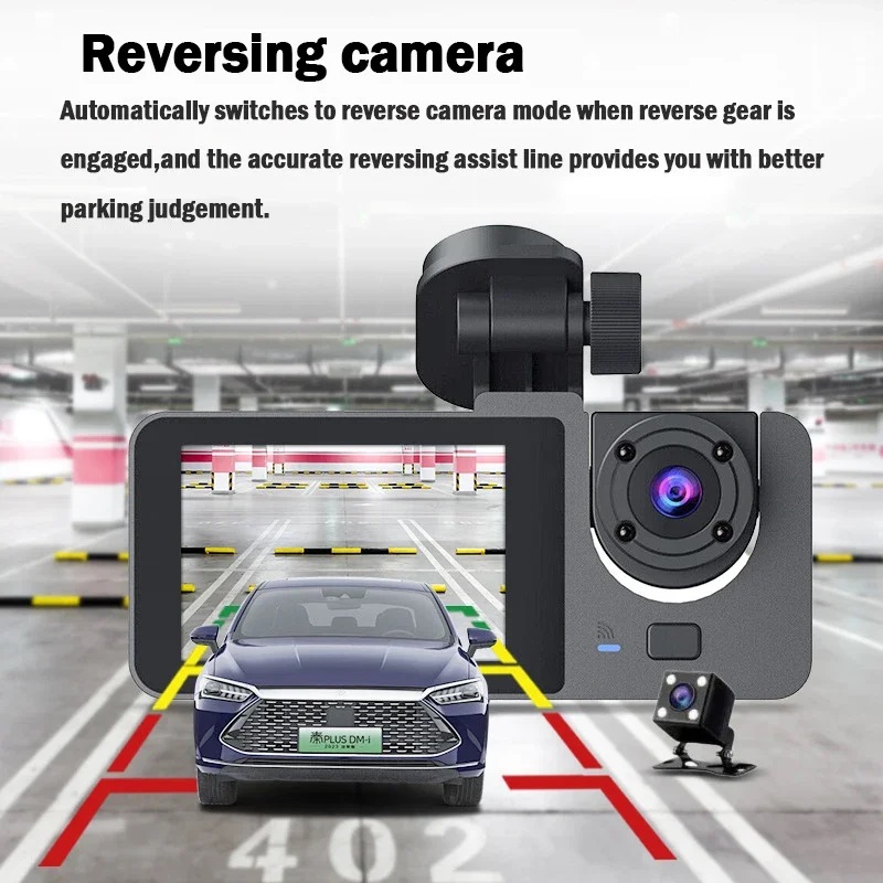 3 Channel Dash Cam 1080P Front and Rear Inside Car Camera WiFi APP Control Night Vision 3 Channel Dash Cam 1080P Front and Rear Inside Car Camera WiFi APP Control Night Vision