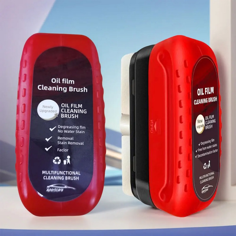 Car Glass Oil Film Remover Kit Cleaning Pad Windshield Clear Window Auto Detailing Tools Set