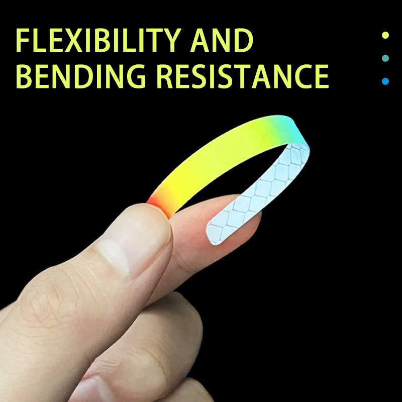 20 Pcs Car Wheel Hub Reflective Sticker Tire Rim Reflective Strips Luminous Sticker for Night Driving Rainbow