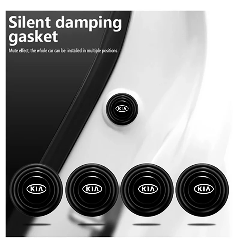 10 Pcs Door Shock Absorber Pads Buffer Bumper Pads Shock Absorption Sound Insulation Rubber KIA