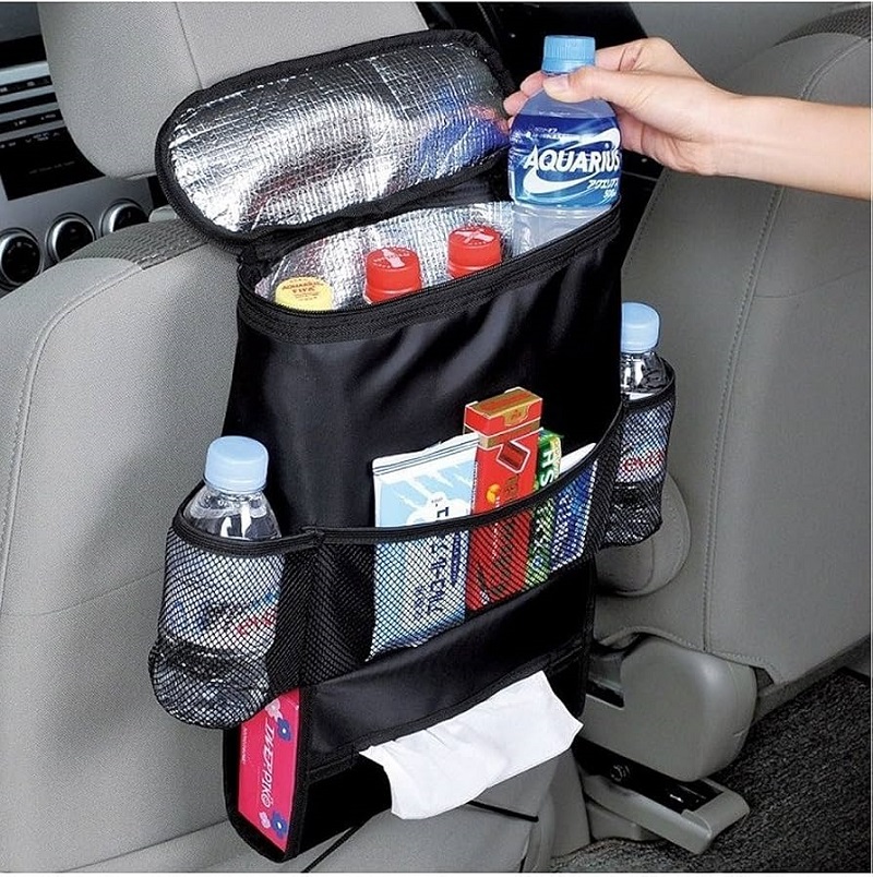 Car Seat Organizer Multi-Pocket Back Cool Wrap Bottle Bag