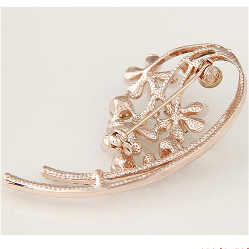 Brooches for Women Collar Accessories Fashion Jewelry Gold Opal