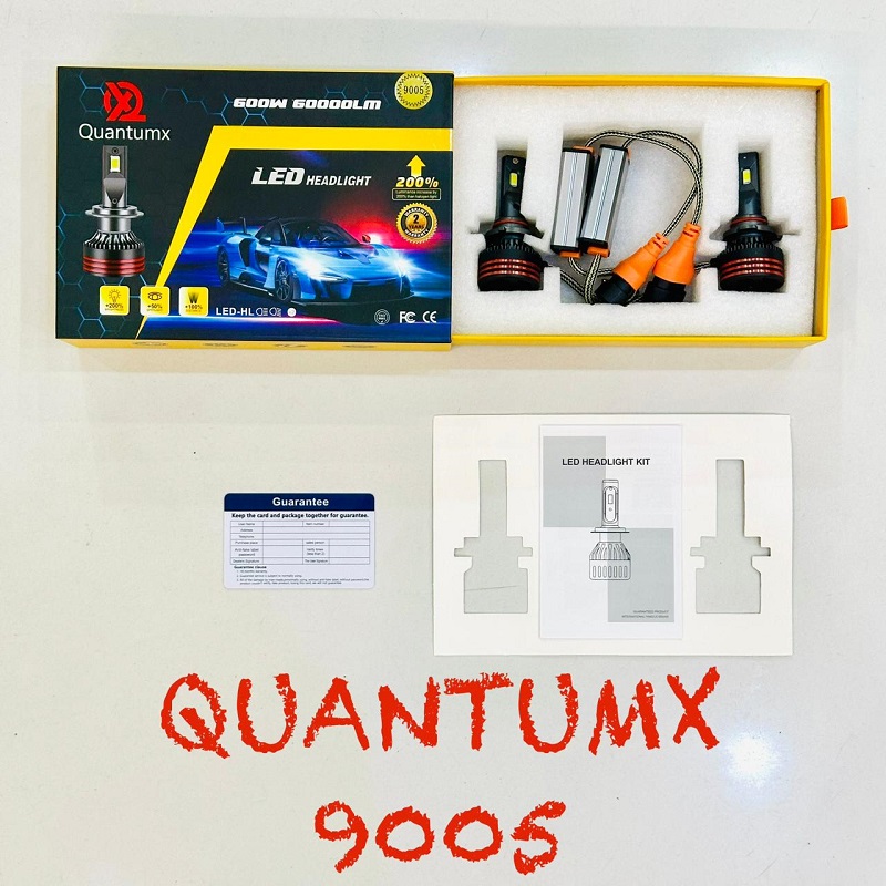 2 Pcs Quantumx LED Headlight 60000 Luminous 6000K 9005 Head lamp 600W