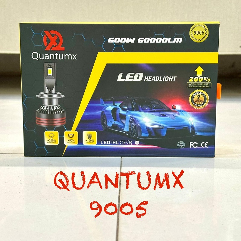 2 Pcs Quantumx LED Headlight 60000 Luminous 6000K 9005 Head lamp 600W