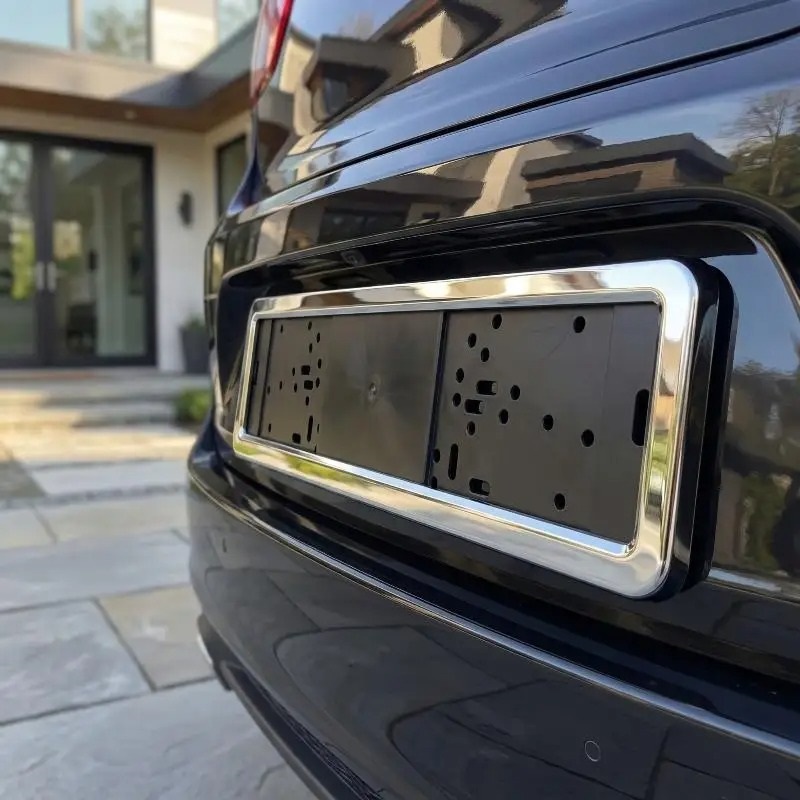  Chrome Plastic Car License Frame Number plate Holder