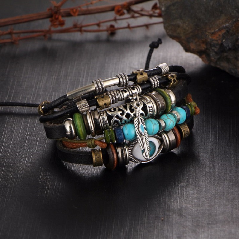 Share Save Punk Design Turkish Eye Bracelets Stone Vintage Jewelry