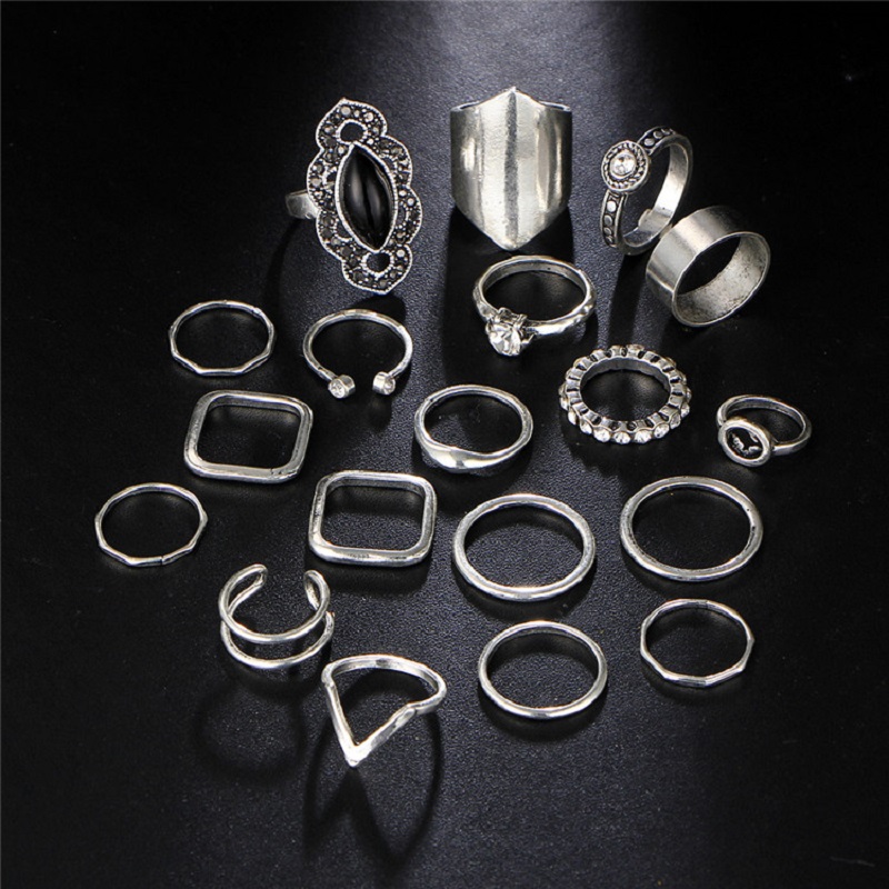 Vintage Finger Knuckle Rings Set For Women Pack of 19 Pcs 