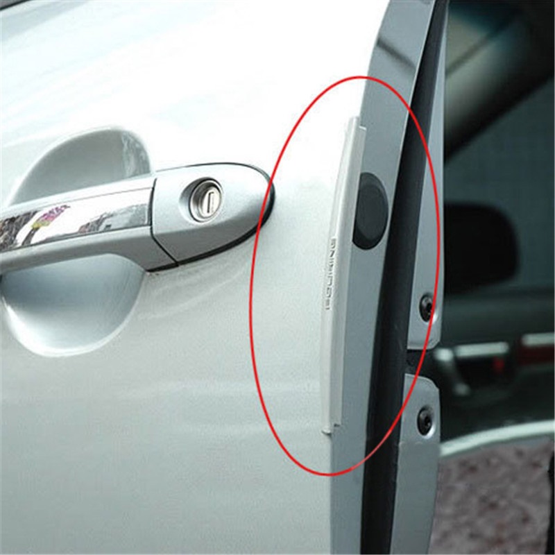 Universal Car Door Edge Guards Trim Molding Protection 8 PCS/Set White