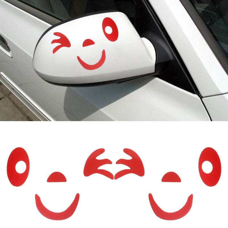Smiling Blink Winks face car Styling Sticker