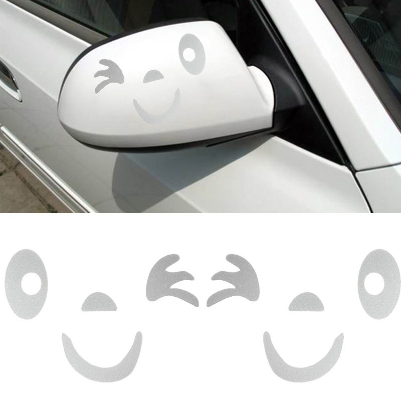 Smiling Blink Winks face car Styling Sticker