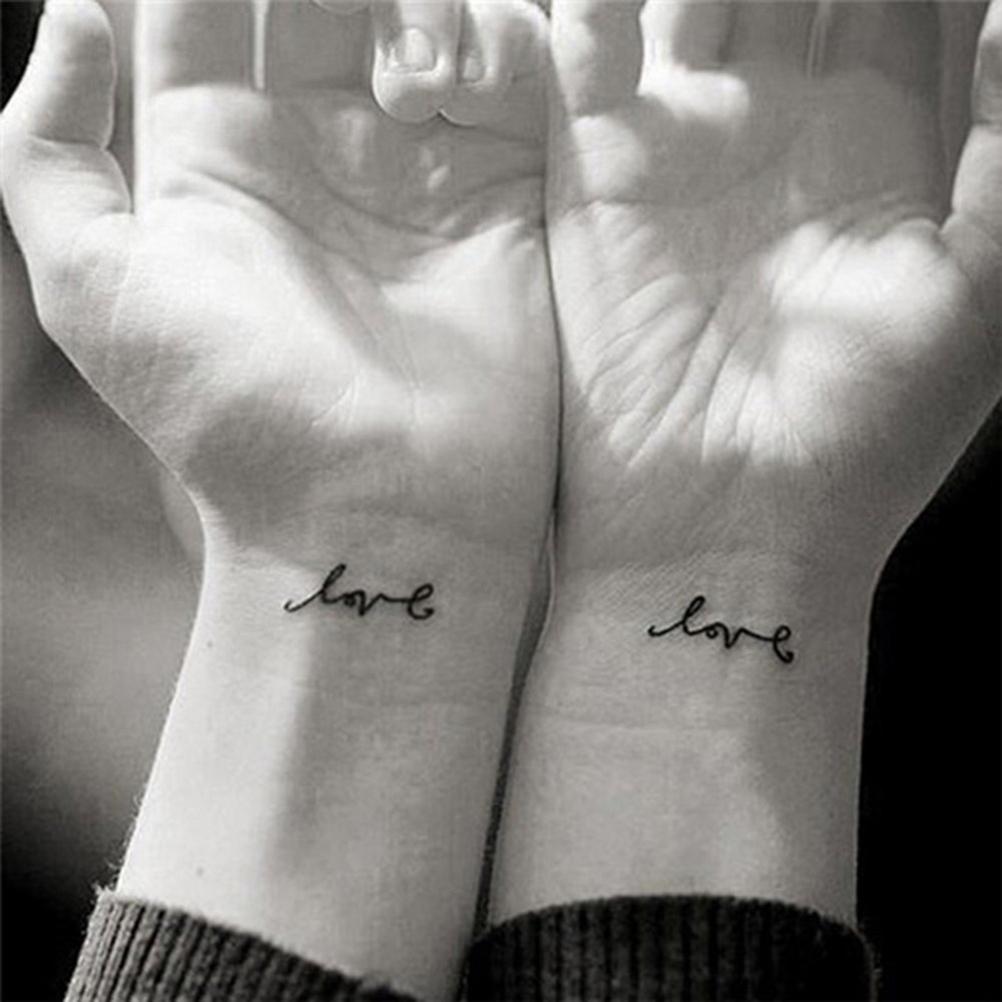 Love Temporary Tattoos Love Letters Pattern Water Proof Tattoo Body Tattoo