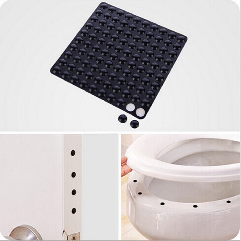 100 Pcs Self-Adhesive Rubber Sound Noise Damper Pad