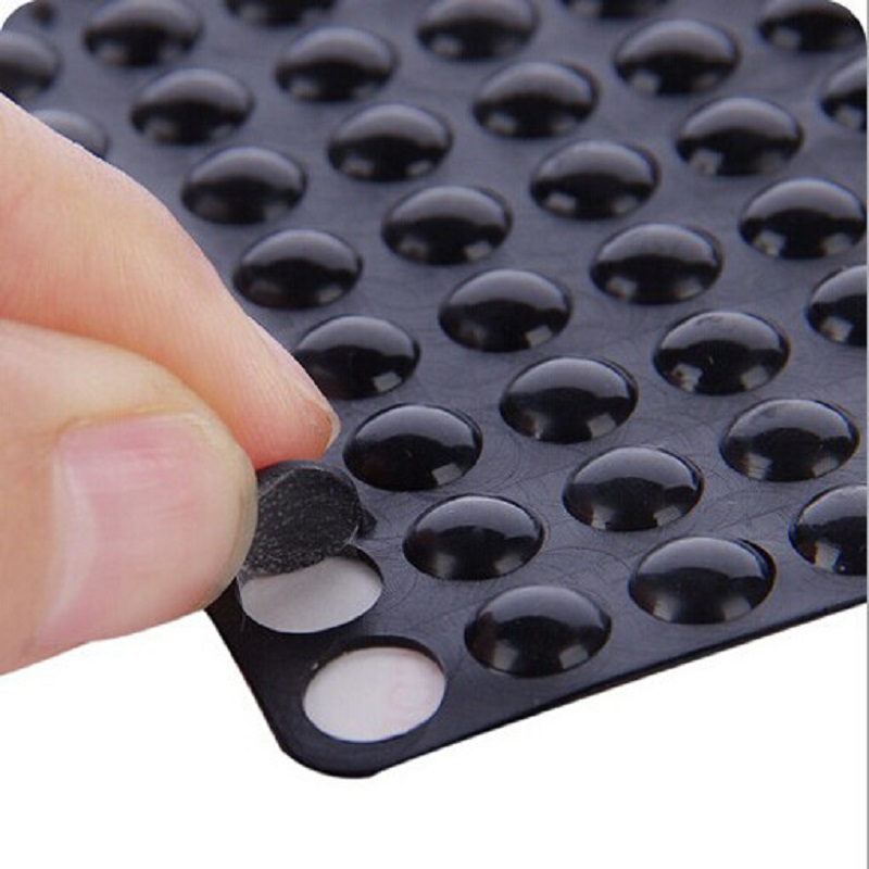 100 Pcs Self-Adhesive Rubber Sound Noise Damper Pad