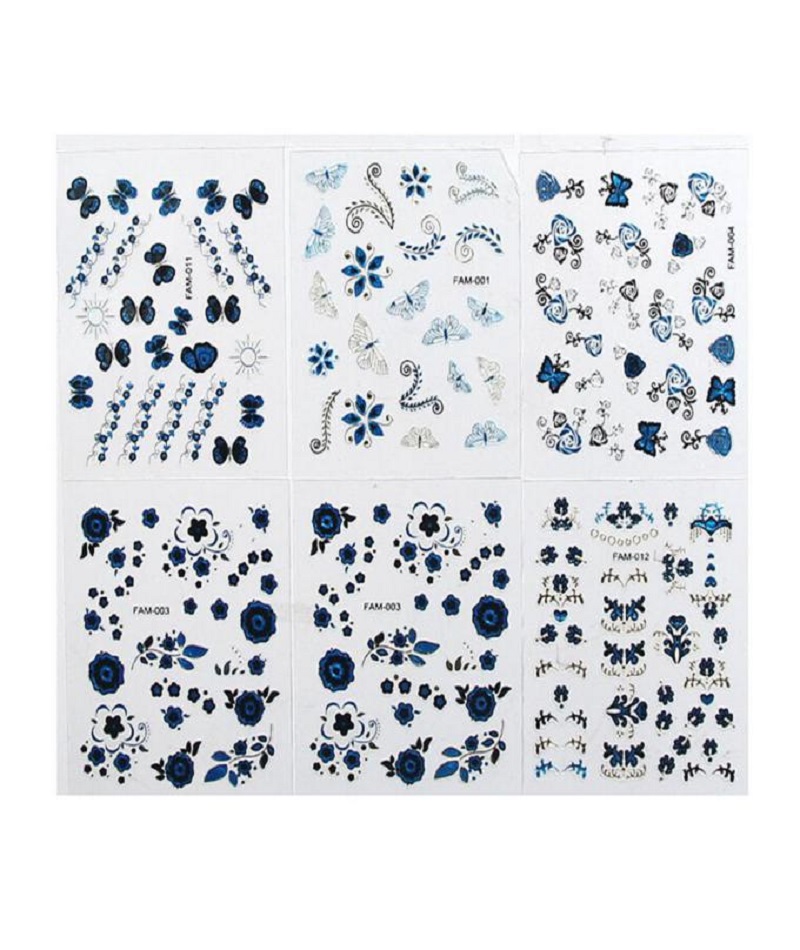 24 Sheets Multi Mix Design Water Nail Art Stickers