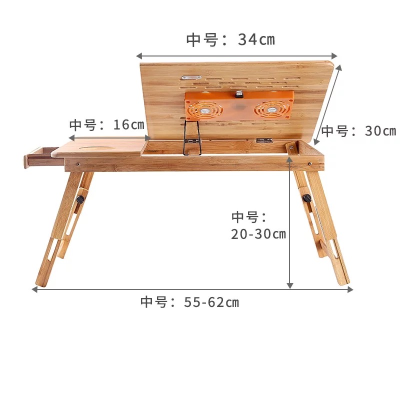 Multipurpose Wooden Laptop Table with Drawer and 2 Cooling Fan