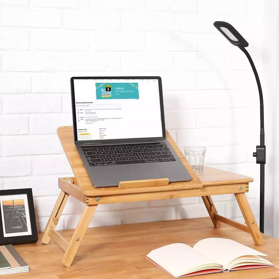 Multipurpose Wooden Laptop Table with Drawer and 2 Cooling Fan